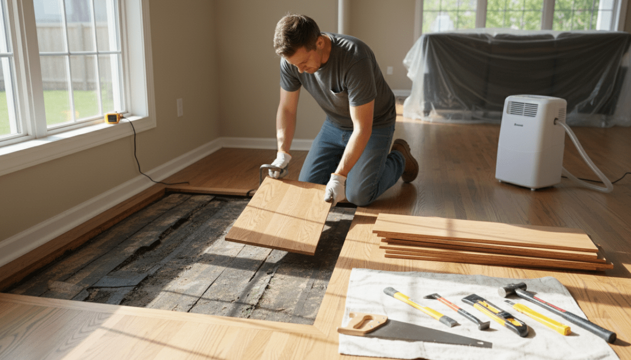 découvrez des conseils pratiques pour réparer ou remplacer un plancher en bois abîmé par l'humidité, afin de retrouver un sol solide et esthétique dans votre maison.